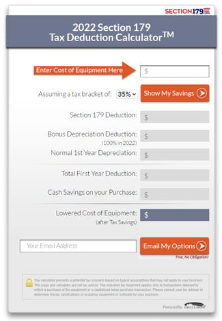 2022 Section 179 Calculator