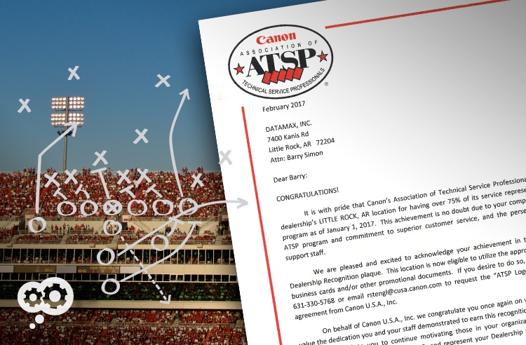 Datamax Arkansas trains to provide superior service for Canon copiers 
