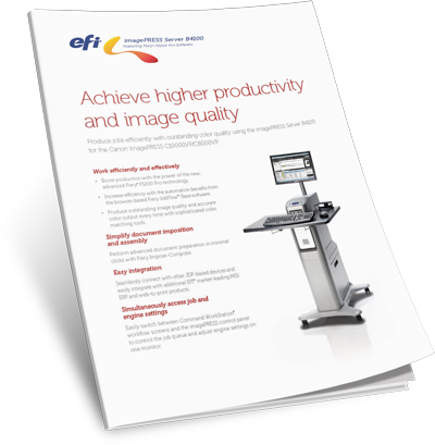 Download EFI Fiery Canon imagePRESS Server B4100 Brochure